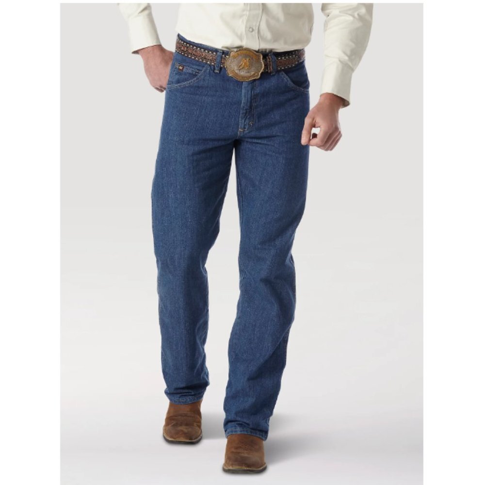 Wrangler 20X No. 23 Relaxed Straight Leg Jeans Western 42x28 READ Hemmed